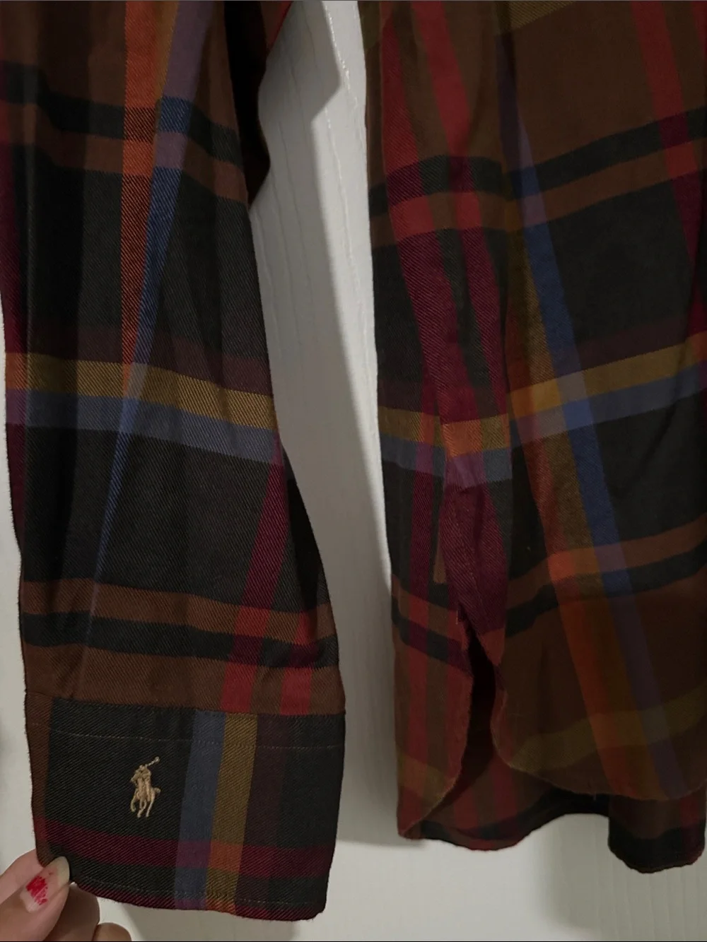 Polo by Ralph Lauren Red and Brown Plaid Button-Down Shirt